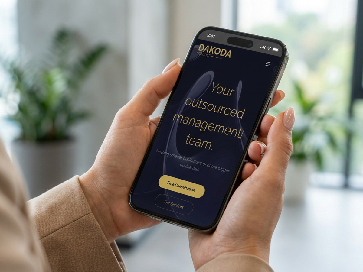Dakoda website — mobile view