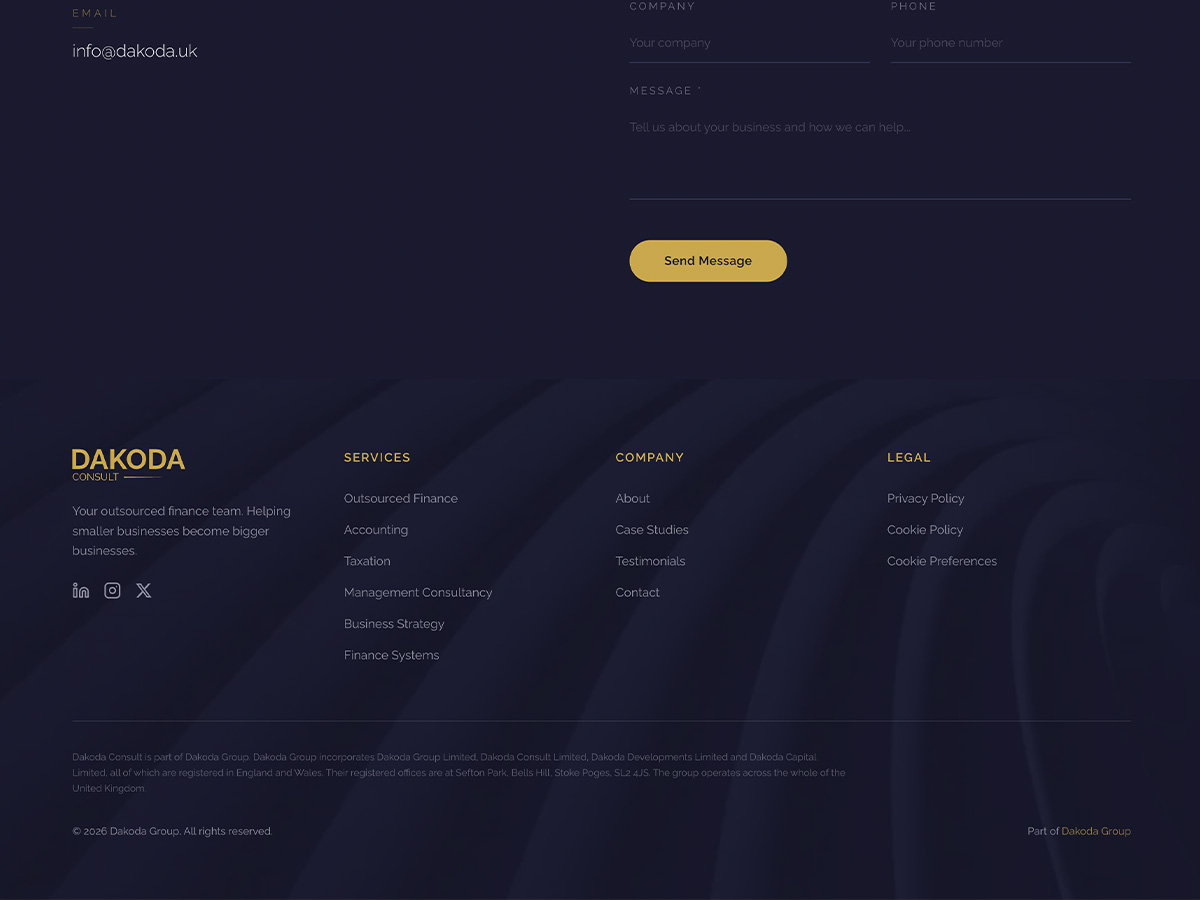 Dakoda local search and SEO structure